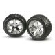 Traxxas Tires Pre-Glued All Star Chrome Wheels