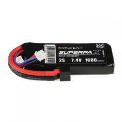 Radient LiPo Battery 2S 1600mAh 7.4V 30C Deans (HCT)