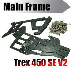 T-Rex 450 SE V2 3K CF main frame 