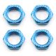 Fastrax 17MM X 1.0 Blue Serrated Wheel Nuts