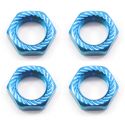 Fastrax 17MM X 1.0 Blue Serrated Wheel Nuts