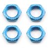 Fastrax 17MM X 1.0 Blue Serrated Wheel Nuts