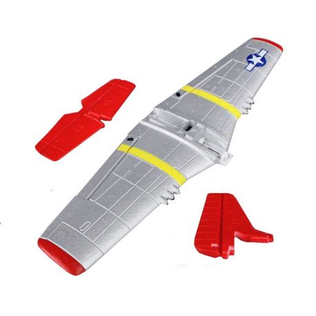 Sonik RC P-51 Main Wing and Tail Painted