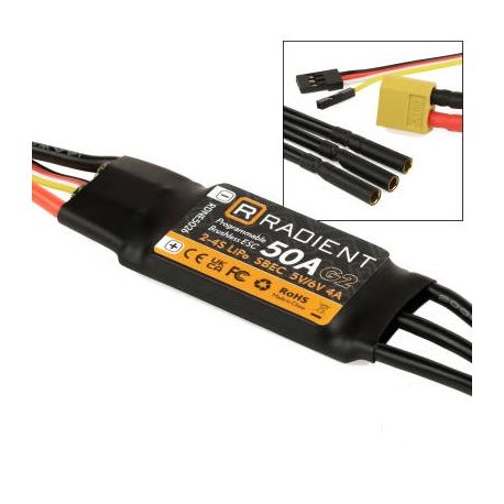 Radient 50A G2 ESC / SBEC (2-4 Cells)