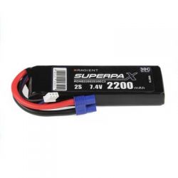 2S 2200mAh 7.4V 30C EC3 Radient LiPo Battery