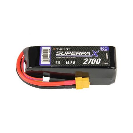 Radient LiPo Battery 4S 2700mAh 14.8V 50C XT60 RDNBS2700S4C50X6