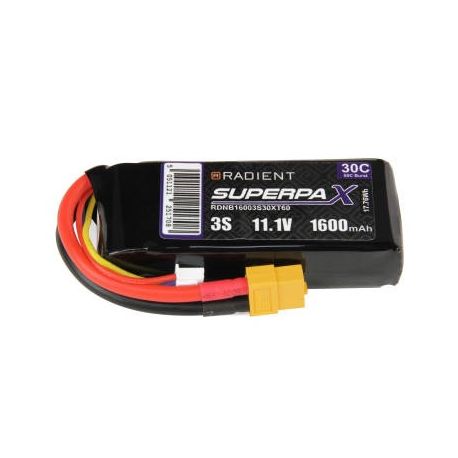 Radient LiPo Battery 3S 1600mAh 11.1V 30C XT60