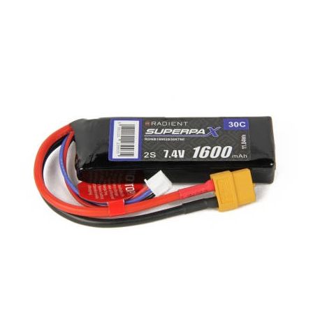 Radient LiPo Battery 2S 1600mAh 7.4V 30C