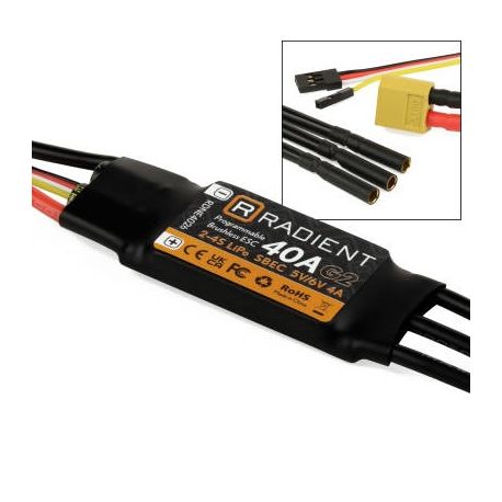 Radient 40A G2 ESC / SBEC (2-4 Cell)