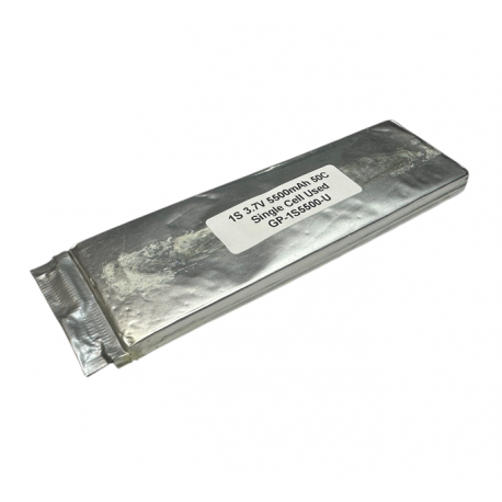 1S 3.7V 5500mAh 50C Single Cell Used