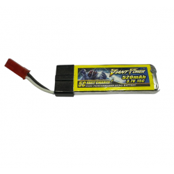 1S 3.7V 520mAh Lipo Battery Used