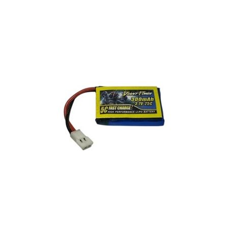 1S 3.7V 300mAh Lipo Battery Used