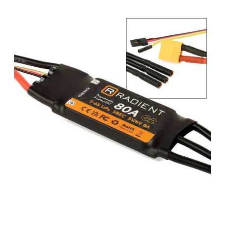 Radient 80A G2 ESC / SBEC (2-6 Cells)