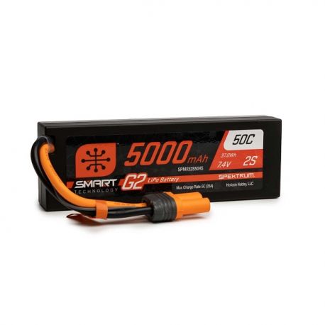 Spektrum 7.4V 5000mAh 50C Smart G2 Hardcase IC5