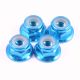 Fastrax M4 Flanged Locknuts Blue 4 Pcs