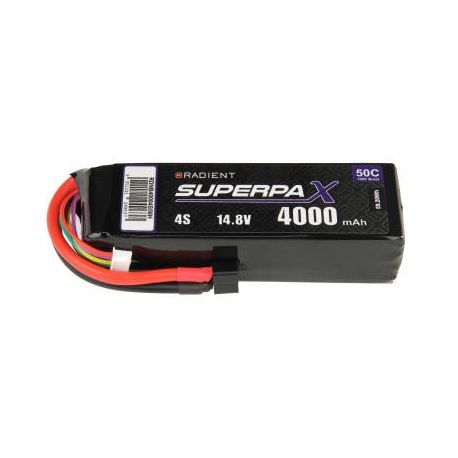 Radient LiPo 4S 4000mAh 14.8V 50C Deans (HCT)