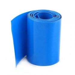 50mm Transparent Blue PVC Heat Shrink 12"