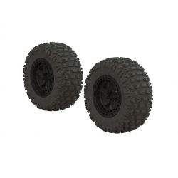 Arrma Fortress SC Tire Set Glued Black
