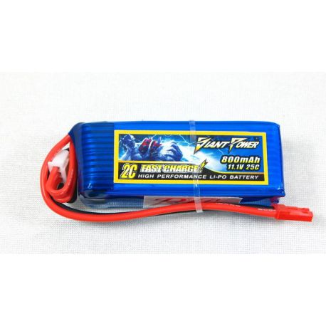 Giant Power 3S 11.1volts 800Mah 25C Lipo battery 